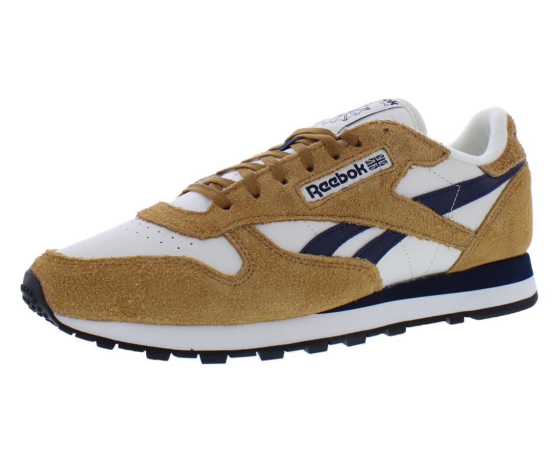 Reebok Classic Leather Mens Shoes Size 12, Color: Chalk/Wild Brown/Vector Navy/Off-White Image Reebok Classic Leather Mens Shoes Size 12, Color: Chalk/Wild Brown/Vector Navy/Off-White Image