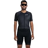 Zoot Men’s Core Tri Aero FZ Racesuit, Short Sleeve Moisture-Wicking Triathlon Suit, Plush Chamois & Storage for Race Day