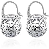 OwMell Elegant 925 Sterling Silver Pearl Drop Earrings Dangle Stud Gold Plated Earrings for Women Large Size 12mm