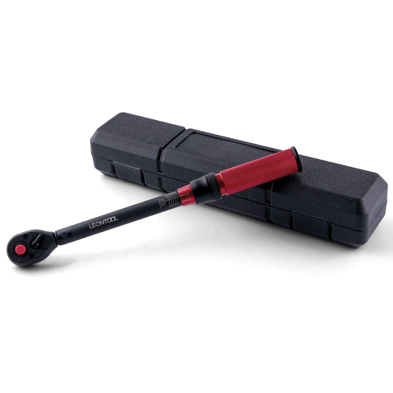 LEONTOOL 3/8-Inch Drive Click Torque Wrench 10-60 Nm Dual-Direction Adjustable 72 Tooth Bike Torque Wrench, ±3% High Precision Torque Wrench with Quick Release Head for Bike, Motorcycle and Car Repair