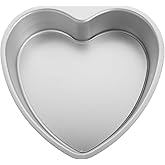 Kichvoe 8 Inch Heart Shaped Cake Pan with Removable Bottom Non-Stick Aluminum Mold for Valentine S Day Birthday Baking Desserts and Cookies