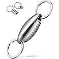 FEGVE Titanium Quick Release Keychain for Men,Pull Apart Detachable Keychain,Mini But Heavy Duty Keychain, 360 ° Rotation