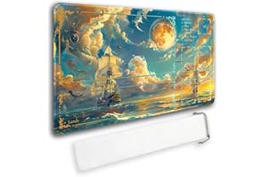MATPYOS Durable MTG Playmat TCG Playmat with Zone and Locking Edges for MTG Gaming - Includes Waterproof Storage Bag (playmat (5),with Zone)
