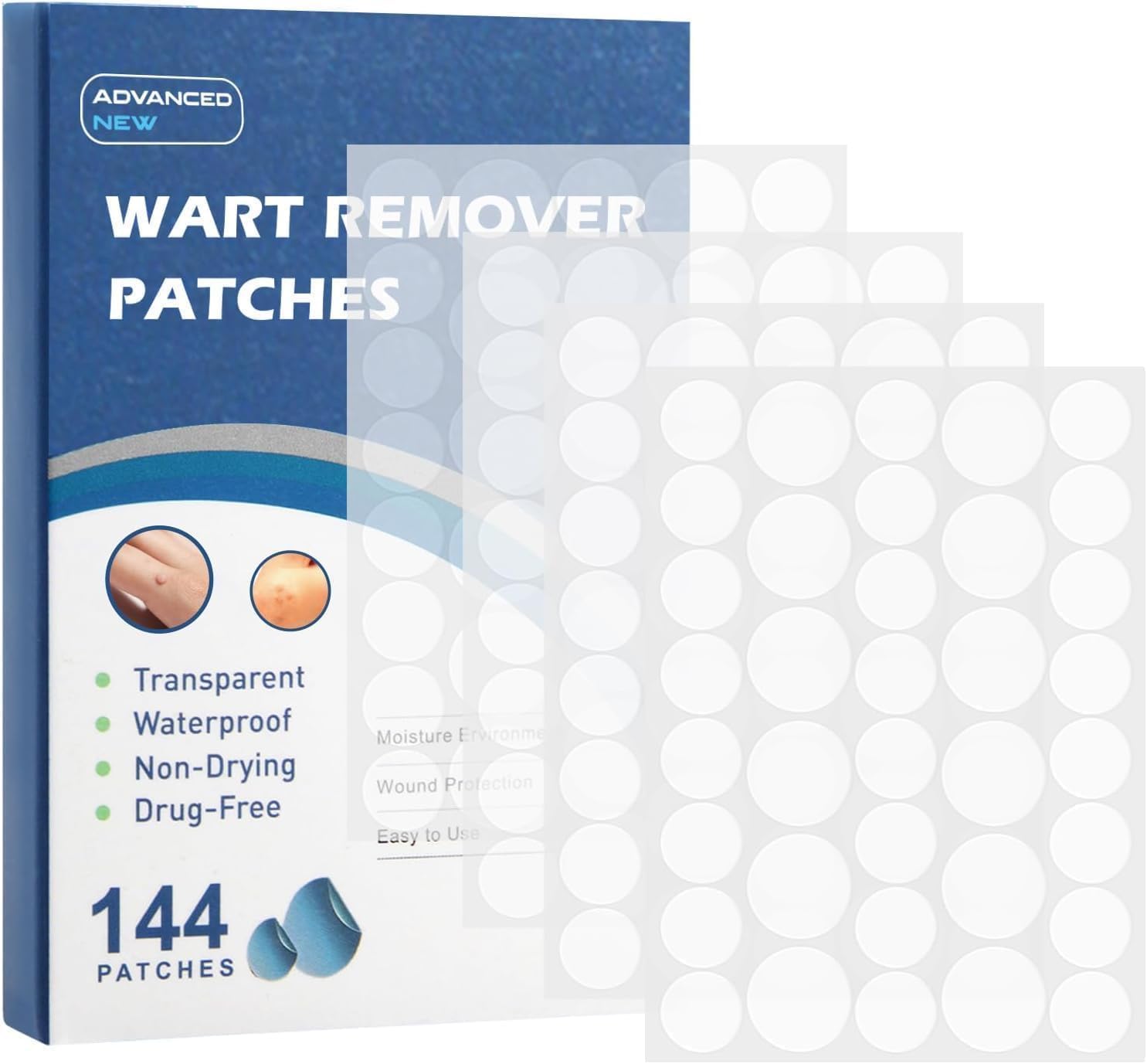 View 1 of *********READ CLERK NOTES*********
KUNJAYER Wart Remover Patches, Skin Care Removal Patches with Maximum Strength, Fast & Easy Operate Waterproof Invisible Sticker-144pcs