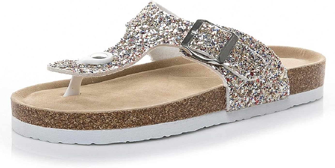glitter beach sandals