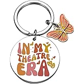 QUIHUD Theater Gifts Musical Theater Comedy Tragedy Gifts For Teen Girls Women Men Actress Theater Keychain