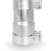 Peastorm 2.5 to 2.75 Inch Exhaust Adapter, 2.5" ID to 2.75" ID Exhaust Reducer Connector Pipe with Clamp