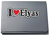 INDIGOS UG - I Love Heart Decal Sticker Laptopskin