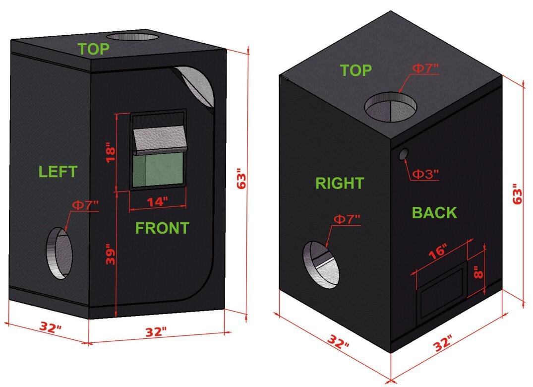 Oppolite-Hydroponic-48x24x72-48x48x80-96x48x80-Grow-Tent-for-Indoor-Seedling-Plant-GrowingGreen-View-Window-Metal-Corners