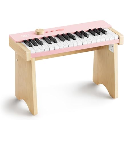 Simba My Music World 106834250 Clavier Amusant 32 Touches, 8 démonstrations, 6 rythmes, 4 Sons Amusants, 51 x 14 cm, à partir de 3 Ans : Simba