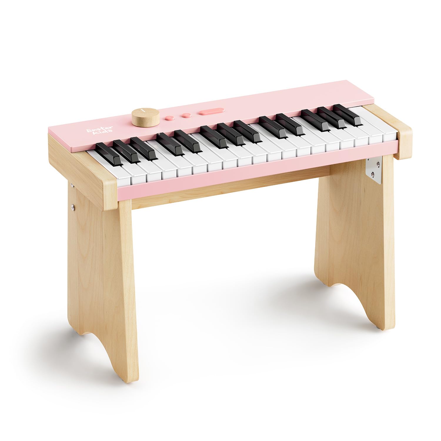 Photo 1 of Eastar Kido Kids Piano Keyboard, 32 Keys Digital Piano for Kids, Music Educational Instrument for Beginner, Mini Wood Keyboard Piano for Toddler, Included Stand, Light Pink