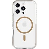 Tech21 EvoCrystal for iPhone 16 Pro - Compatible with MagSafe - Impact Protection Case 15x Military Standard Tested - in Gold