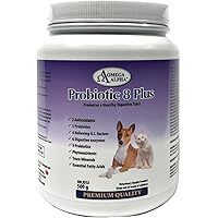 Omega Alpha Probiotic 8 Plus - Pet Probiotics for Dogs & Cats, 500g Powder, Supports Digestive Health & Gut Flora, Includes B