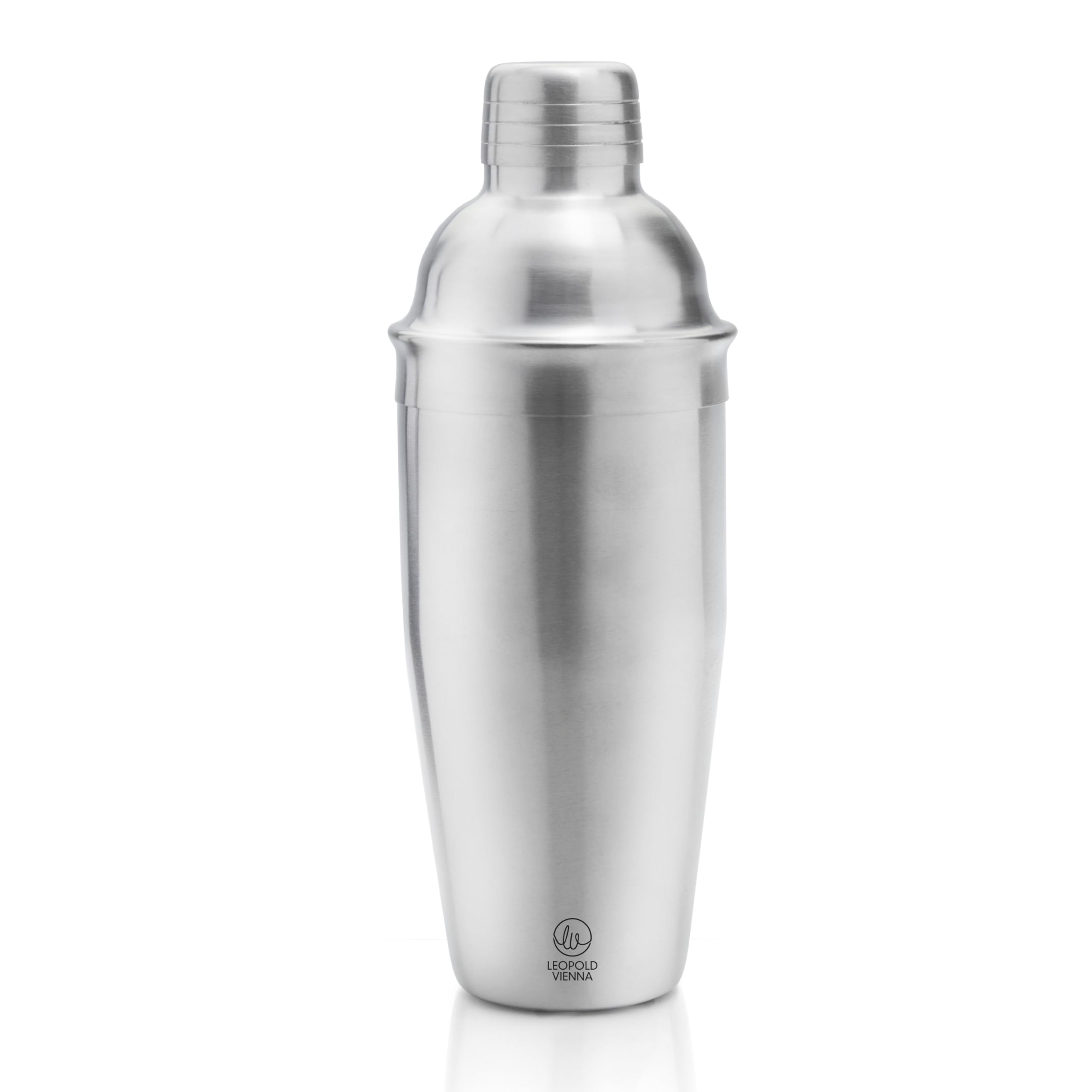 Leopold Vienna 85 x 225 mm Satin Stainless Steel Cocktail Shaker, Silver