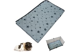 RIOUSSI Guinea Pig Cage Liners, Absorbent Washable Reusable Guinea Pig Fleece Bedding for Midwest and C&C Cages with Leakproo