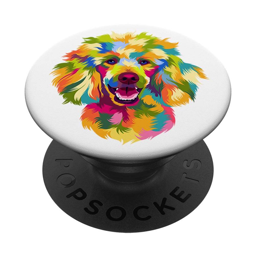 Pop Art Poodle Cute Puppy Lover Gift Girls Women Dog Owner PopSockets Swappable PopGrip