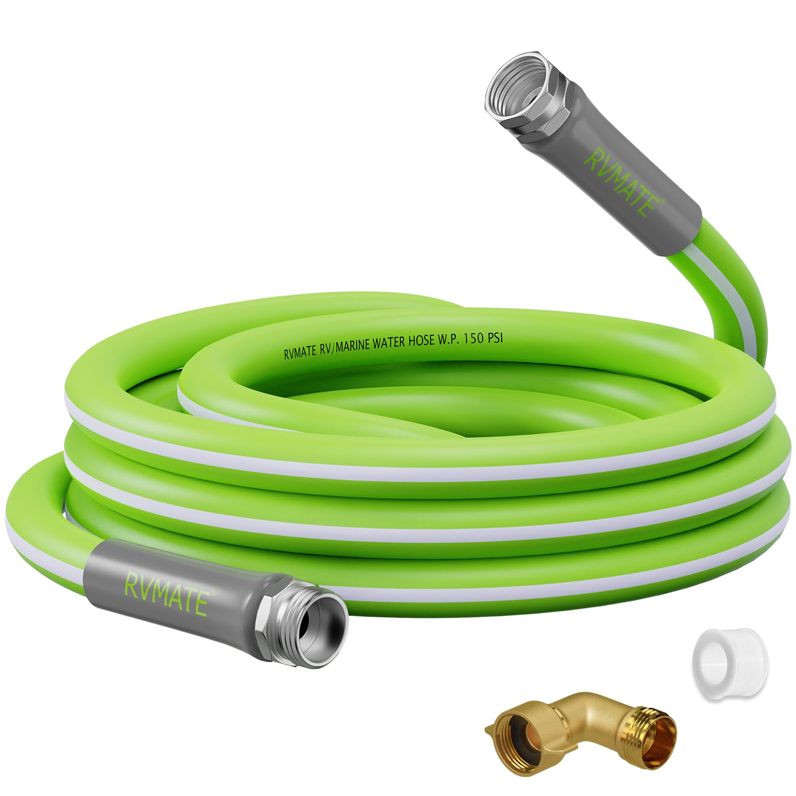 Photo 1 of RVMATE RV Water Hose 15FT, 5/8” Inner Diameter Drinking Water Hose Lead-free, No Leaking Garden Hose For RV/Trailer/Camping, RV Accessories