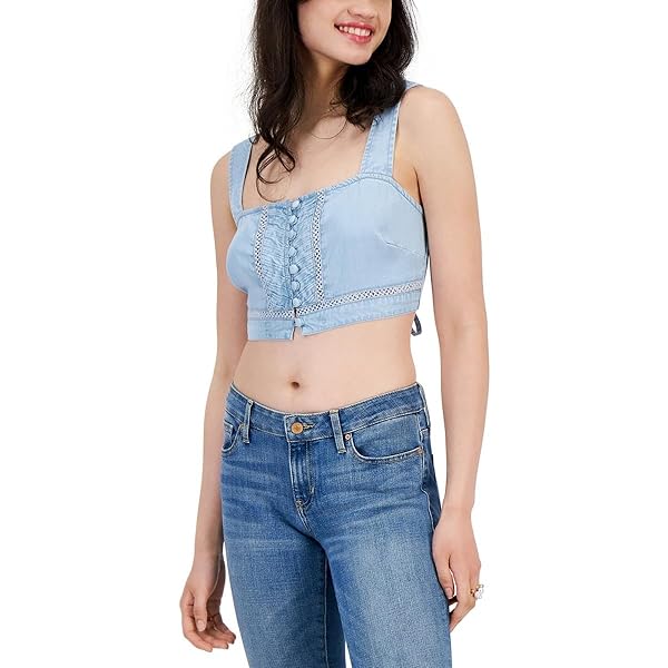Amazon.com: GUESS Women's Rib-Seamless Full Zip Crop Top