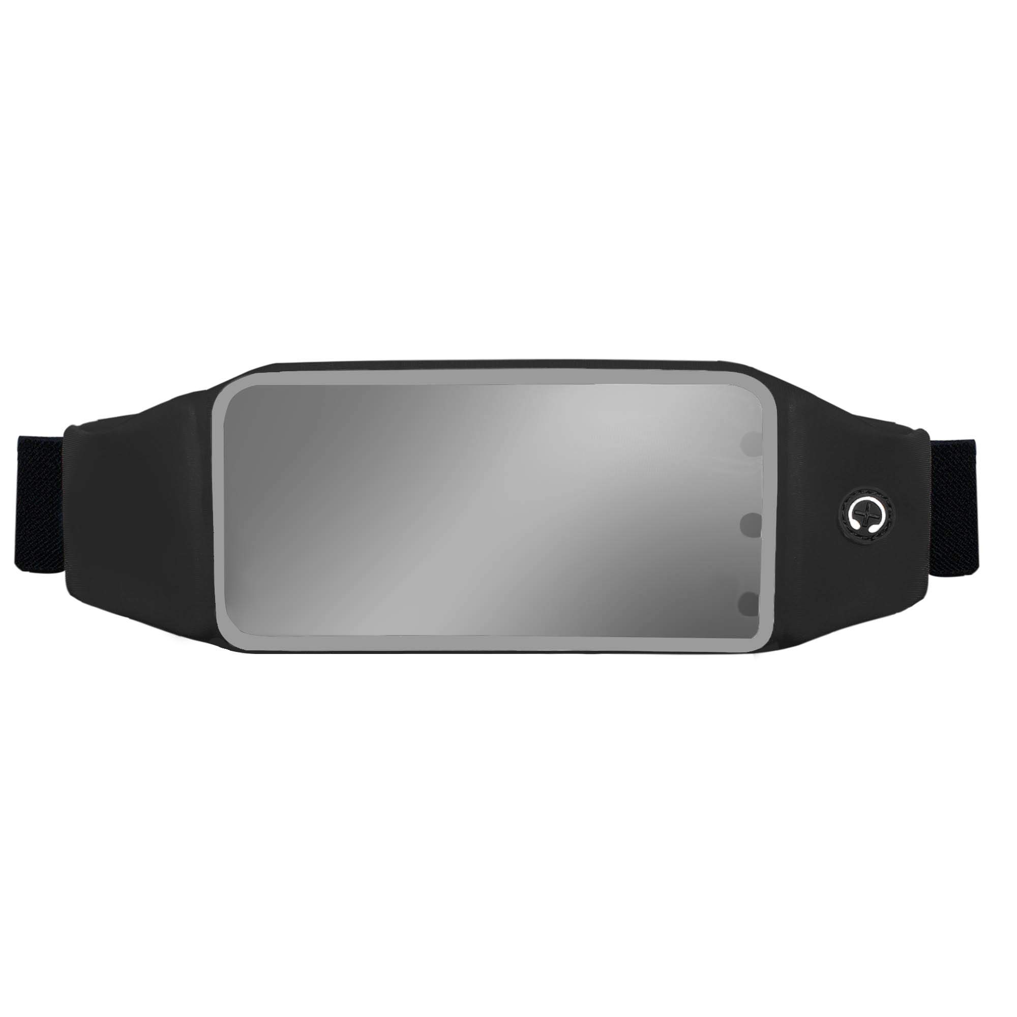 SPORT WAIST PACK - BLACK - RUNNING BELT TOUCHSCREEN UNIVERSAL FOR SMARTPHONES - WATERPROOF POUCH - WITH ADJUSTABLE BAND from 62 to 125 cm - FOR MOBILE PHONES UP TO 5.7 INCHES (Phone maximum measures: 16,5 x 8,5 cm) โ image 1
