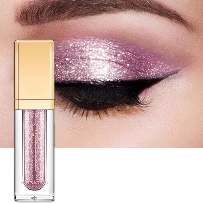 Liquid Eyeshadow & Eyeliner Pen Stick, Highly Pigmented Diamond Shimmer, Quick Drying, Long Lasting Glitter Eyes Makeup (3#)