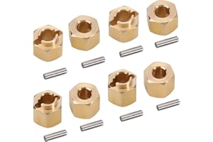 INJORA Brass Wheel Hex Hub 5mm(+1mm) and 6mm(+2mm) Extenders Adaptor Set for 1/18 RC Crawler Car TRX4M Upgrade Parts
