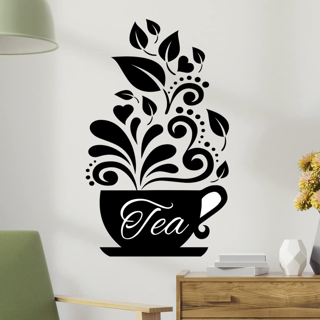 Kitchen Wall Sticker Wall Art Love Tea Cups Kitchen Wall Tea Sticker Vinyl Coffee Decal Restaurant Pub Decor by Wall4stickers