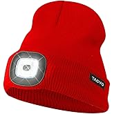 TAGVO LED Light for Knit Beanie Hat, Lighting and Flashing Alarm Modes, Hands Free Flashlight Headlamp