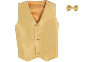 LITO Vest and Clip On Bowtie set - Multiple Colors - Baby Infant Toddler Boys Tween Sizes