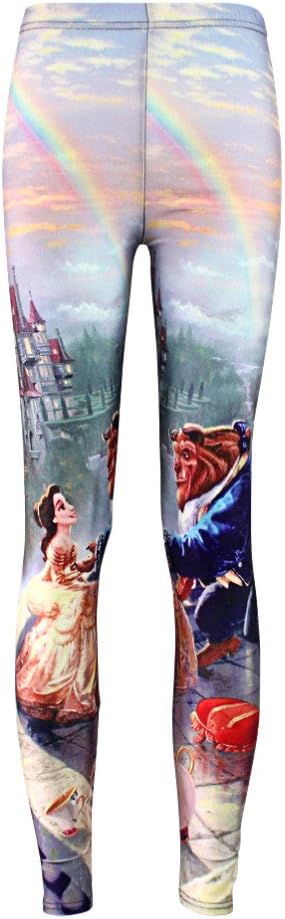 Womens Sexy Popular Beauty and The Beast Printed Pants Leggings