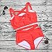 Prograce Women's Sexy Criss Cross High Waisted Bandage 2PCS Bikini Set, XL Red