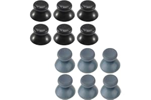 FLYBXIYA 6PCS Plastic Thumb Stick Joystick Caps Grips Covers Thumbsticks Replacement for Xbox 360 Controller Accessories (Gray)