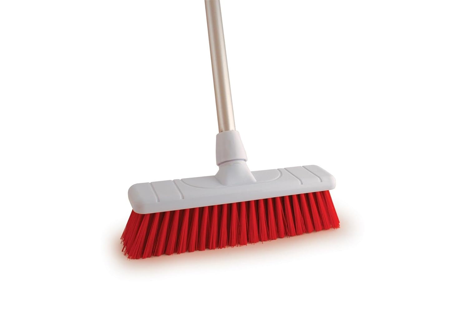 12" Soft Colour Coded Food Hygiene Brush Sweeping Broom and Aluminium Handle RED Amazon.co.uk