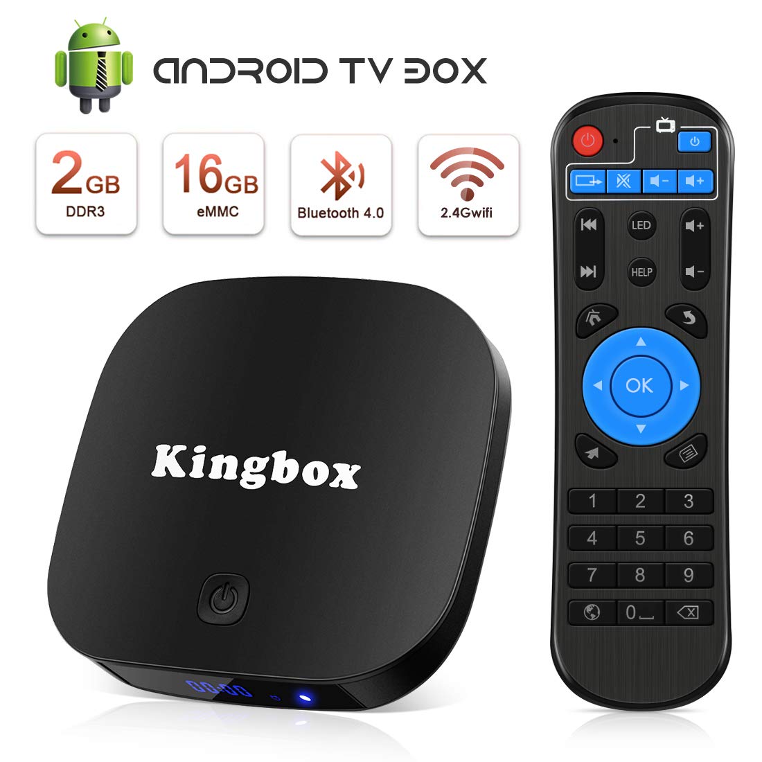 TV Box Android 4K Boîtier TV [2GB RAM+16GB ROM] [2019 Dernière Version