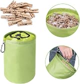 Vicloon Premium Peg Bag Green Large with Closing Cord Hanging Hook view 4