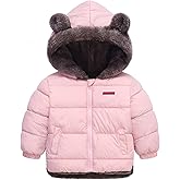 Arssm Baby Boys Girls Winter Fleece Coat Toddler Kids Warm Cute Bear Ear Hooded Jacket