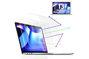 Peslv 3-Pack Anti Blue Light Screen Protector for MacBook Pro 13 Inch(2016-2022,M1,M2)&MacBook Air 13In(2018-2021,M1), 13.3" Mac Laptop Glare Filter Uv Blocker Shield Cover Eye Protection Film