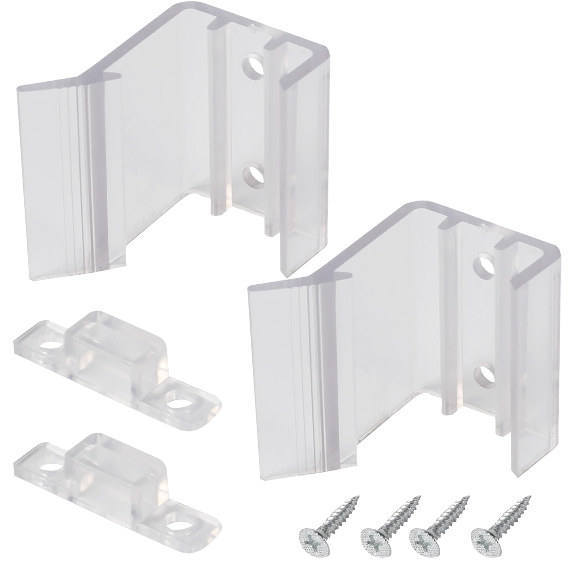 Photo 1 of Aussio (2-Set, Clear RV Sliding Mirrored Door Latch H527 Universal Mirror Closet Door Latches Sliding Mirror Doors Latch Replacement for Camper Motorhome RV Slidings Mirrored Doors Interior Hardware