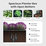 vidaXL Garden Raised Bed Outdoor Grey Galvanised Steel Planter 240x80x77 cm view 5