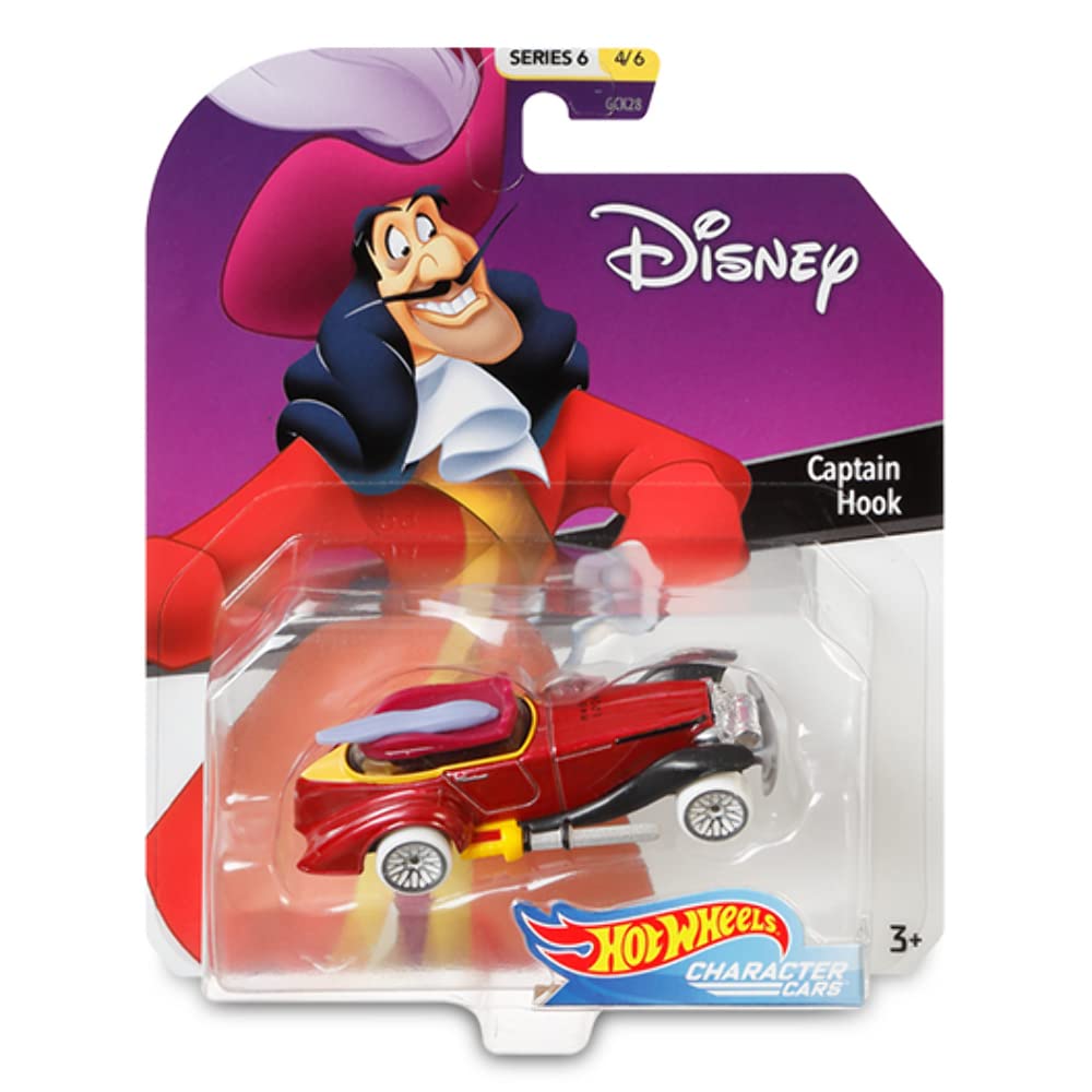 Hot Wheels Character Cars Captain Hook Disney 1:64 Scale GGX61