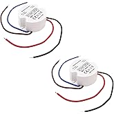 Makergroup 12V LED Power Supply Driver, IP67 Waterproof Constant Voltage Transformer, 120VAC to 12V DC Converter for LED Strip Lights, Cabinet Lights, G4, MR11, MR16 Bulbs 15W 2-Pack