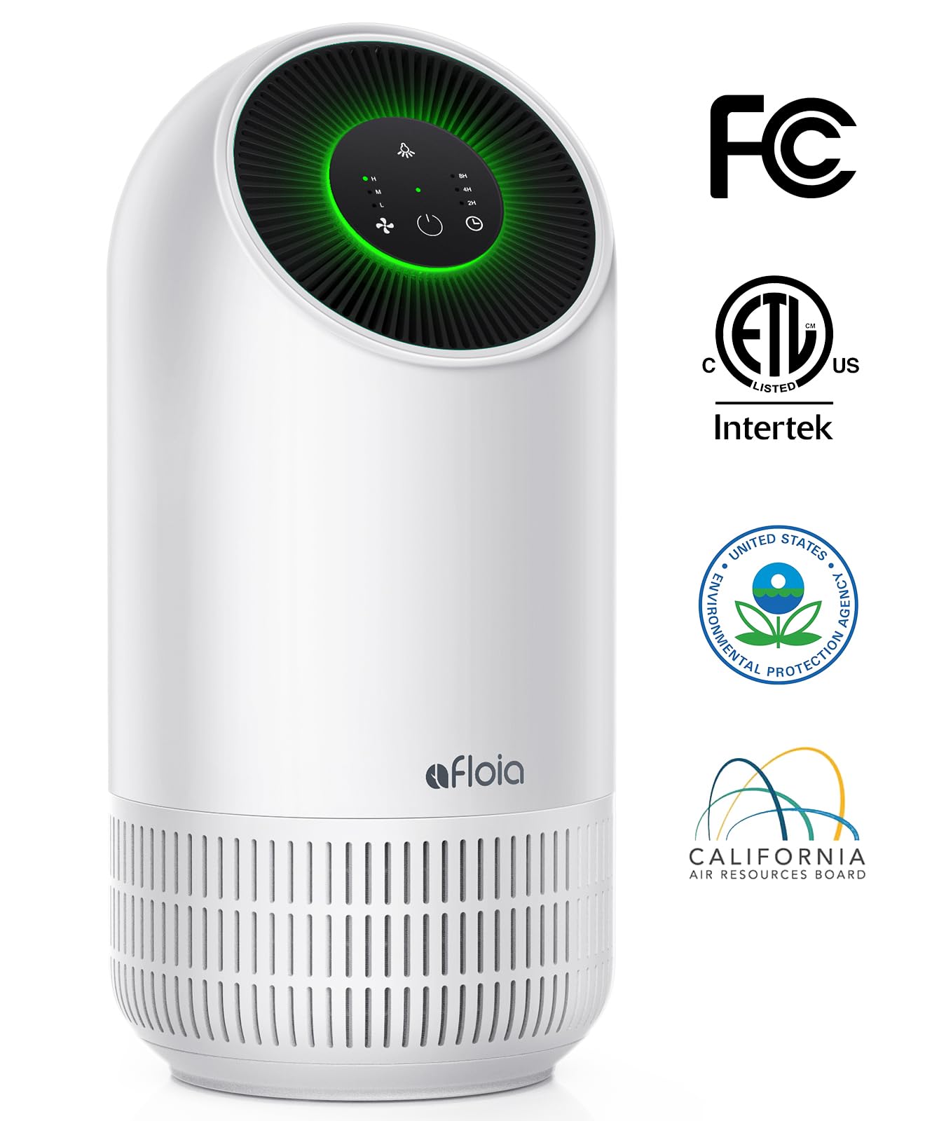 Afloia Air Purifiers for Home Large Room Up to 880 Ft², Efficient Filter Air Cleaner for Allergies, Remove 99.99% Pets Hair Odor Dust Smoke Mold Pollen, Fillo White