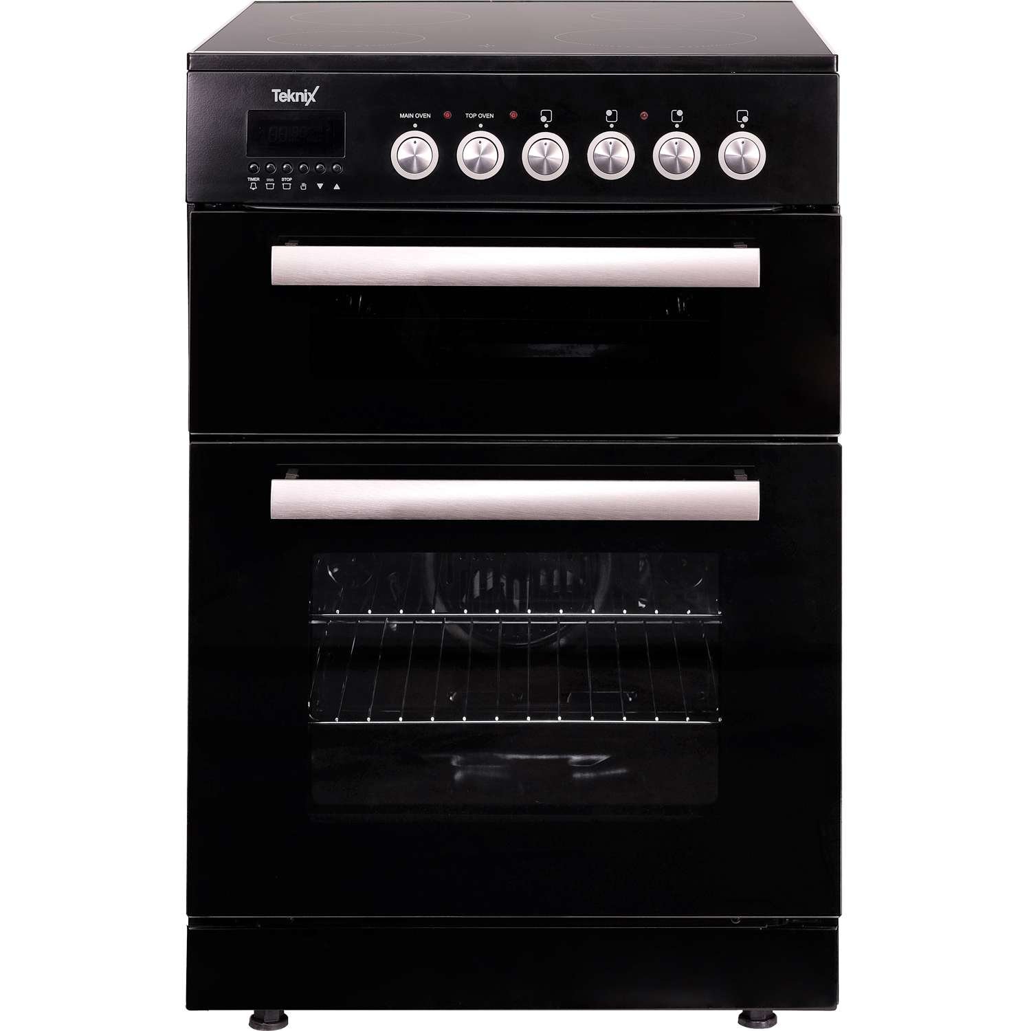 Teknix TK61DCB 60cm A Rated Double Programmable Oven Electric Ceramic