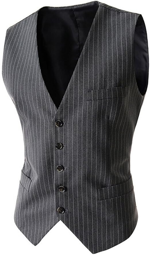 BSBUY Herren Anzugweste Regular Fit - V-Ausschnitt Weste Mit Taschen Für Business & Hochzeit