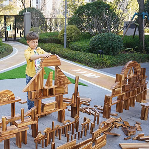 Mua Mega Outdoor Carbonized Wooden Building Blocks Set 54 pcs for Kids ...