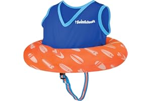 SwimSchool TOT Swim Trainer Vests for Toddlers Ages 2-4 – Boys/Girls – Multiple Colors/Styles – Learn to Swim Pool Floaties