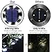 Solar Powered Ground Lights, 8LED Solar Path Lights Outdoor Waterproof Garden Landscape Spike Lighting for Yard Driveway Lawn Pathway Walkway Disk Lights- White/Warm White (Warm White 4 PACK)