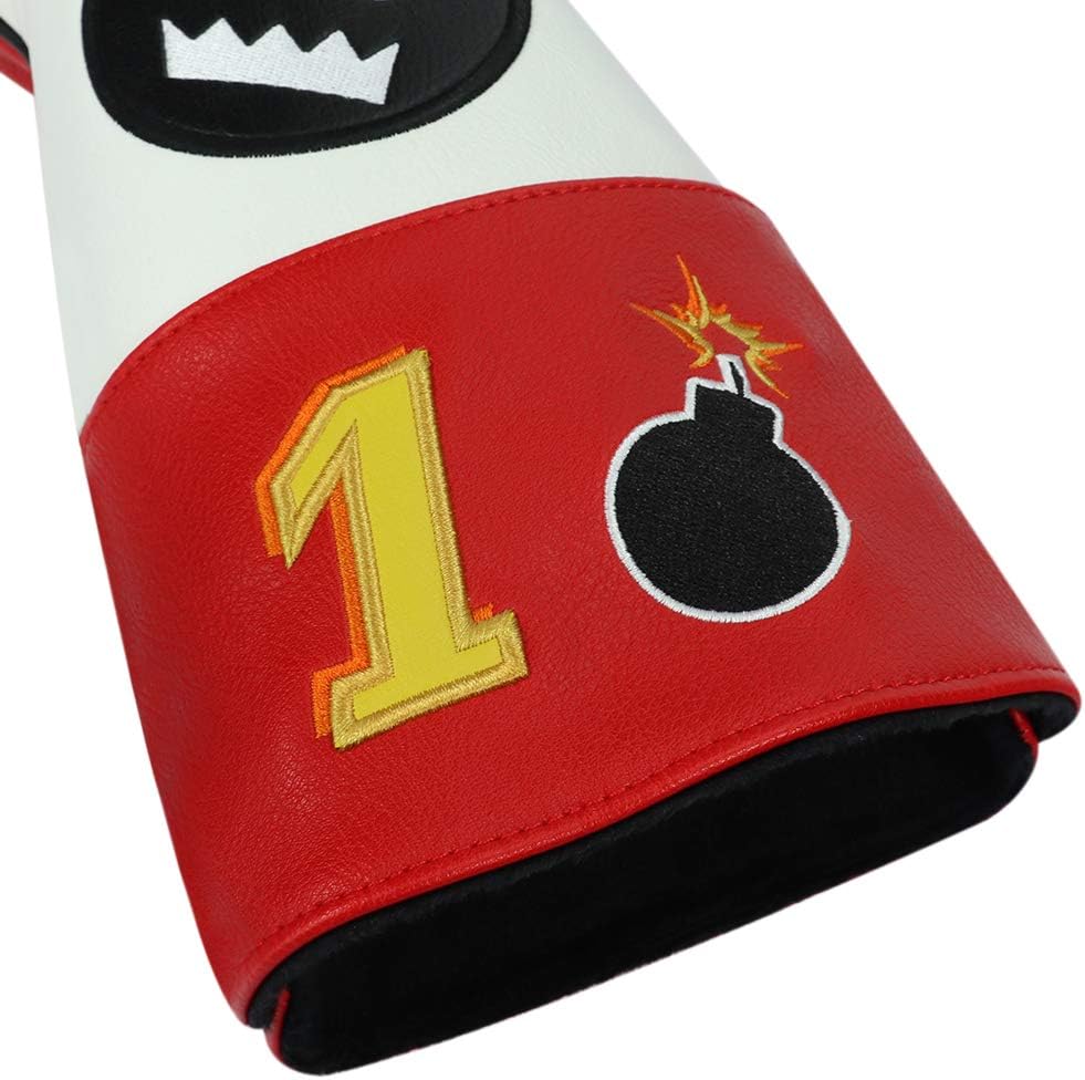 Craftsman Golf Red & White Big Bomb Golf Club Driver Headcover Fairway Wood Hybrid Rescue PU Leather Head Covers (Driver Cover #1) : Sports & Outdoors