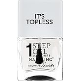 Nails Inc It's Topless Gel-Like Nail Polish, 4-in-1 Base Coat, Treatment, Color & Top Coat, Long Lasting, Strong, Chip Free Nails, Glossy Salon Quality Manicure, Air Dry Nail Polish, Mia, 0.47 Fl Oz