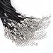 Bingcute 50Pcs Black Satin Necklace Cord 2.0mm Size/20.1 Inch with Lobster Clasp 2
