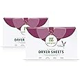Grab Green Dryer Sheets, 160 Sheets, Lavender Vanilla Scent, Plant Based, Softens Fabrics, Reduces Static Cling and Wrinkles